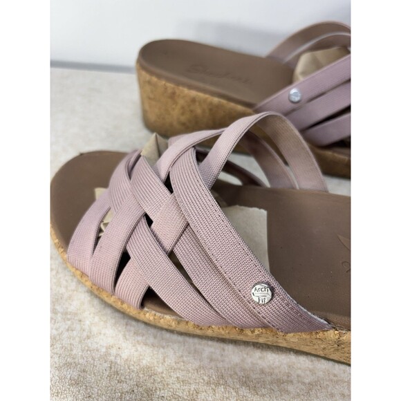 Skechers Women's Arch Fit Beverlee Comfort Wedge Sandals Pink  Size:10 - Picture 4 of 11